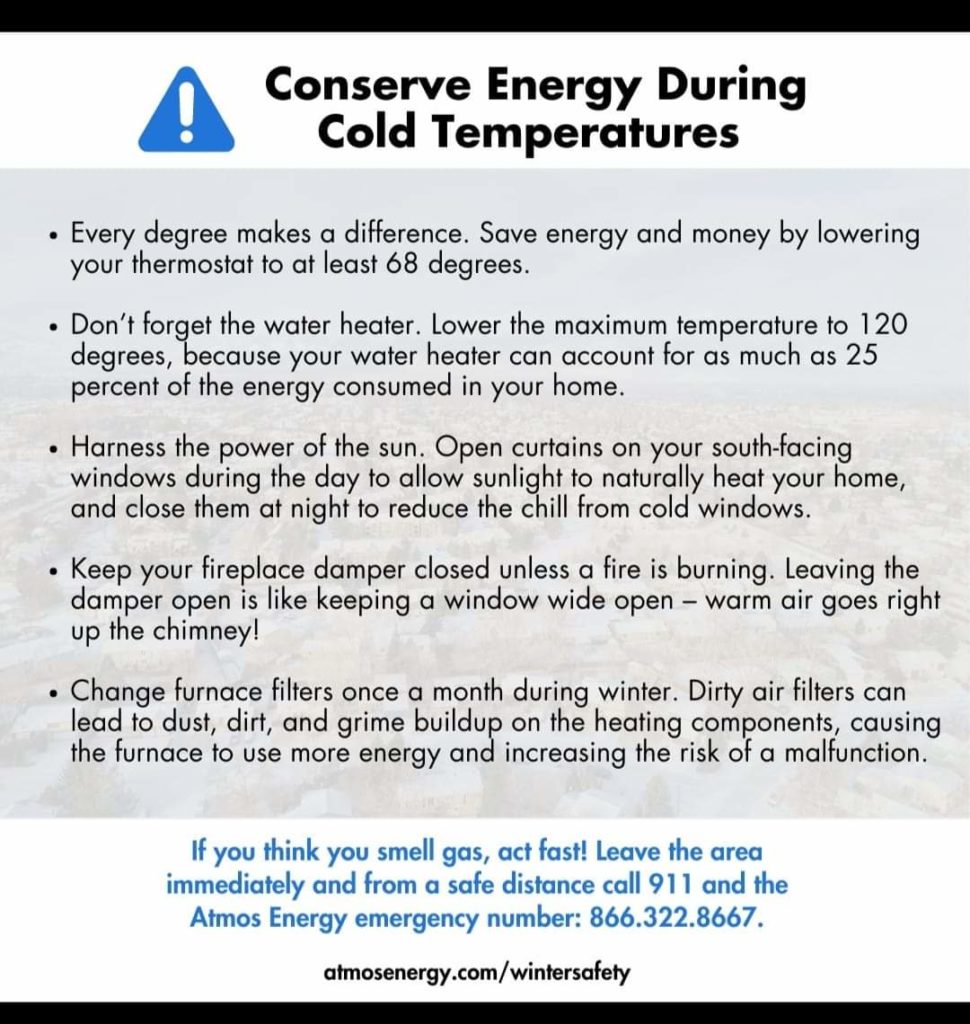 Conserve Energy During Cold Temperatures